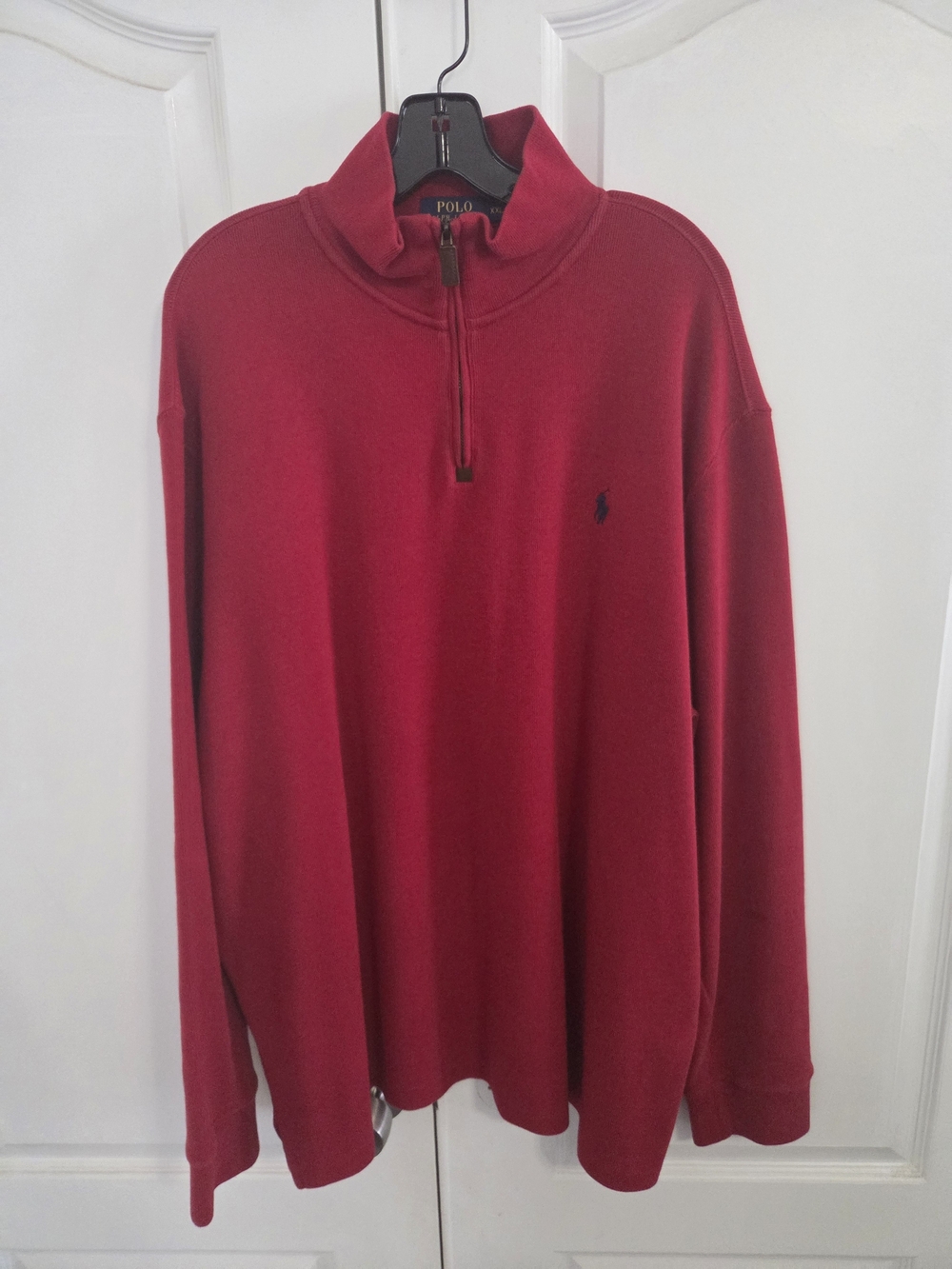 Polo by Ralph Lauren Men's Red Quarter-Zip Pullover